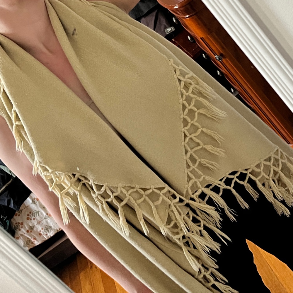 Sleeveless sweater-like material poncho/ vest - unique